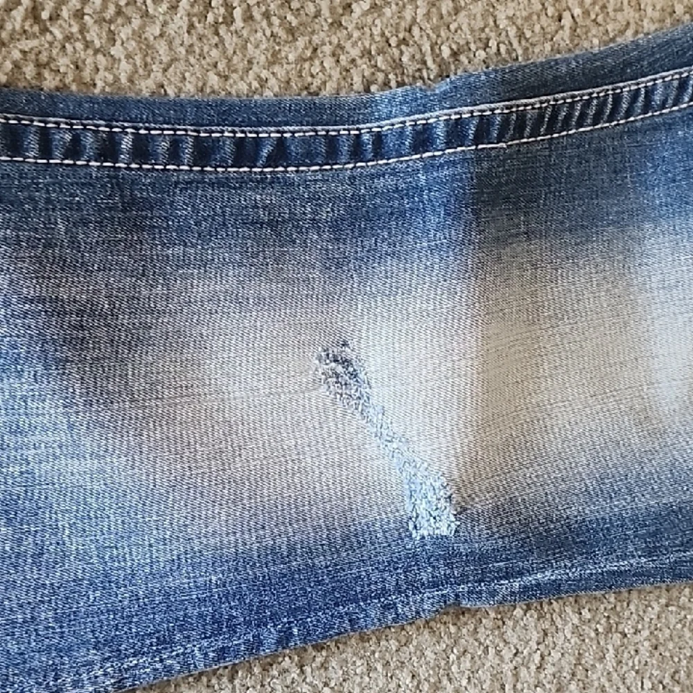 Vigoss Distressed Flare Jeans - Light Blue - Picture 2 of 7